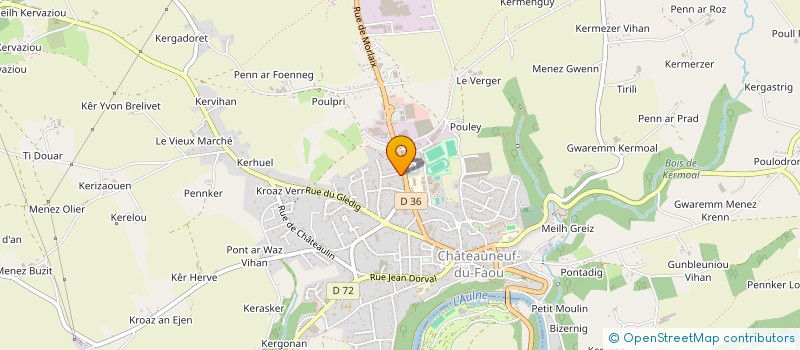 localisation de l'entreprise MADAME PAULETTE LE GUELLEC à CHATEAUNEUF-DU-FAOU