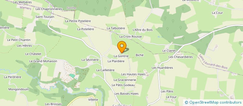 localisation de l'entreprise MADAME PAULETTE LECHAT  SAINT-PAUL-LE-GAULTIER