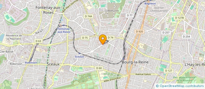 localisation de l'entreprise MADAME PAULETTE LERUST à SCEAUX