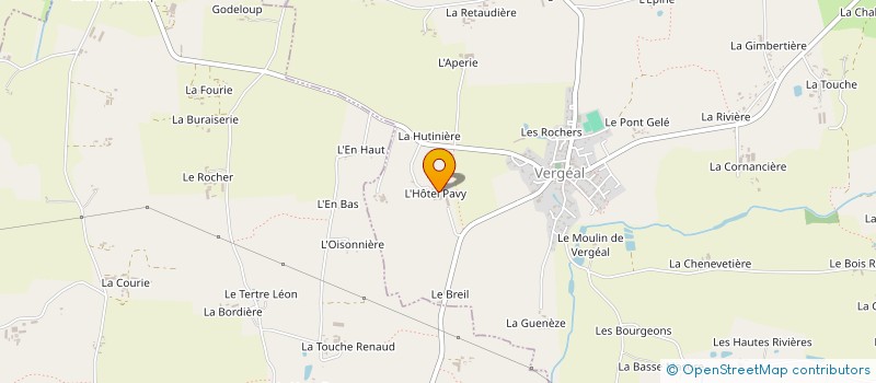 localisation de l'entreprise MADAME PAULETTE MEHAIGNERIE à VERGEAL