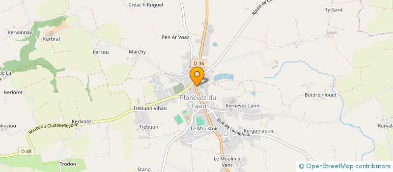 localisation de l'entreprise MADAME PAULETTE MOAL  PLONEVEZ-DU-FAOU