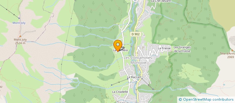 localisation de l'entreprise MADAME PAULETTE MOLLARD à LES CONTAMINES MONTJOIE