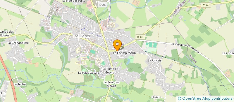 localisation de l'entreprise MADAME PAULETTE OURY  TREILLIERES