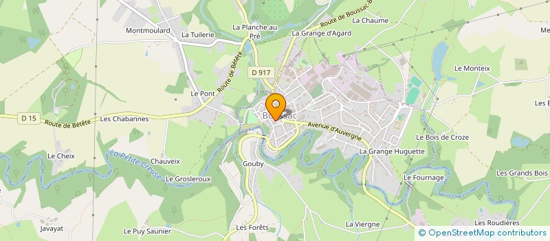 localisation de l'entreprise MADAME PAULETTE PERARD à BOUSSAC