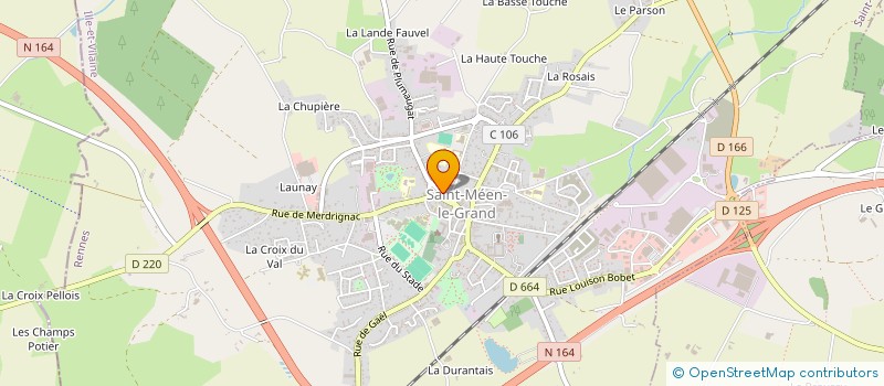 localisation de l'entreprise MADAME PAULETTE PRIOL  SAINT-MEEN-LE-GRAND