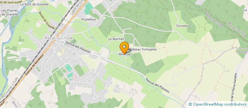 localisation de l'entreprise MADAME PAULETTE ROBERT  RAZAC SUR L'ISLE