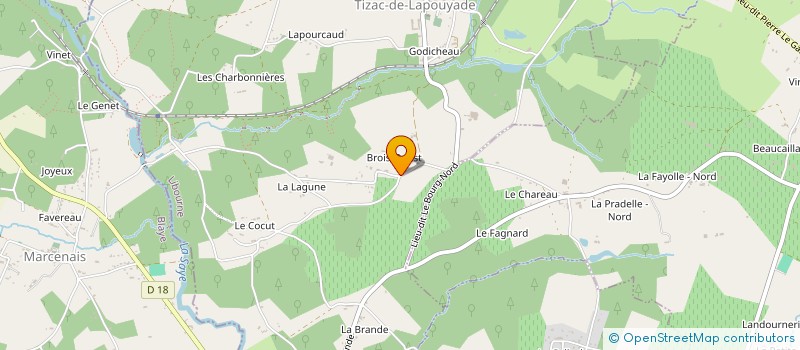 localisation de l'entreprise MADAME PAULETTE SICOT à TIZAC-DE-LAPOUYADE