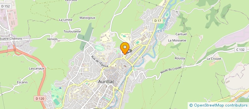 localisation de l'entreprise MADAME PAULETTE VAURILLON à AURILLAC