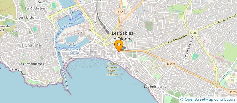 localisation de l'entreprise MADAME PAULETTE VERNADET à LES SABLES D'OLONNE