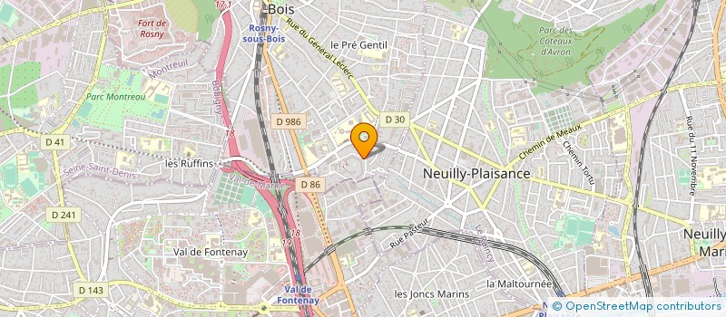 localisation de l'entreprise MADAME PAULINE ANDRE à ROSNY-SOUS-BOIS