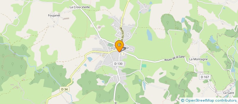 localisation de l'entreprise MADAME PAULINE AUBINEAU à LAGRAULIERE