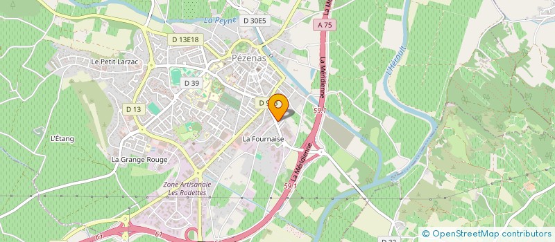 localisation de l'entreprise MADAME PAULINE AUDIBERT  PEZENAS