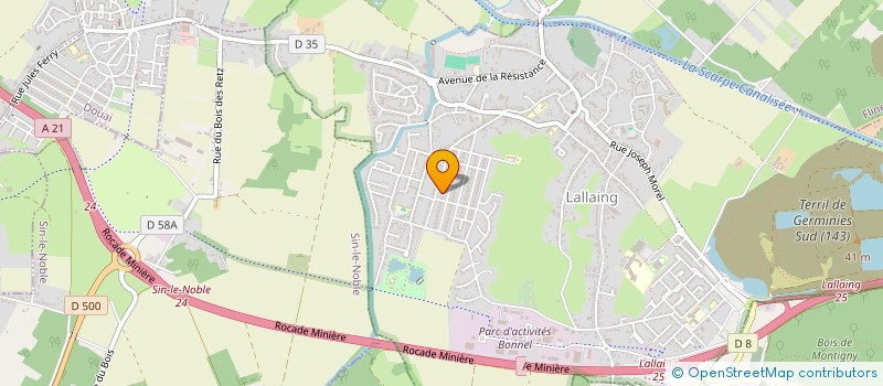 localisation de l'entreprise MADAME PAULINE BARAFFE  LALLAING