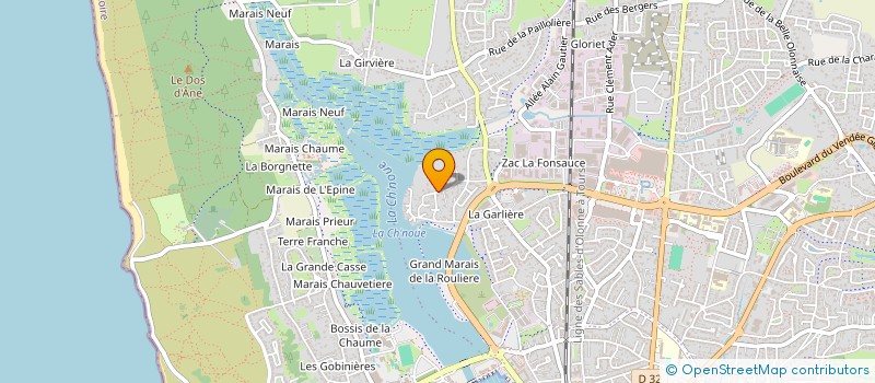 localisation de l'entreprise MADAME PAULINE BARBEAU  LES SABLES D'OLONNE