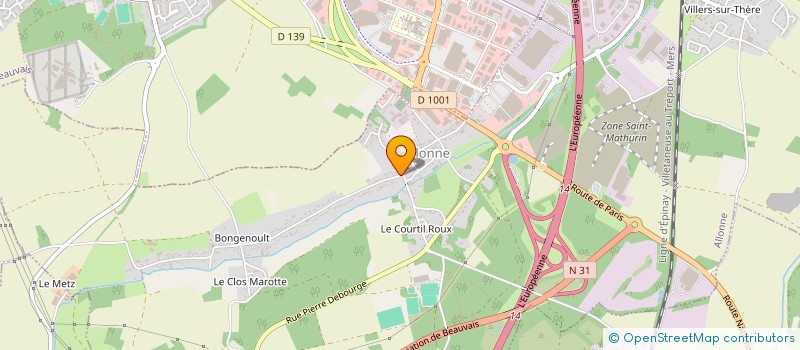 localisation de l'entreprise MADAME PAULINE BARBIER à ALLONNE