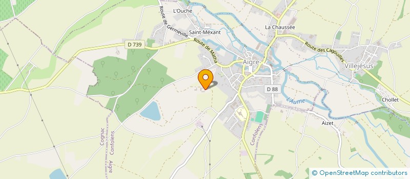 localisation de l'entreprise MADAME PAULINE BARON à AIGRE