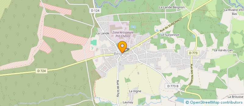 localisation de l'entreprise MADAME PAULINE BAUD  BEIGNON