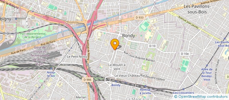 localisation de l'entreprise MADAME PAULINE BERTHELIER  BONDY