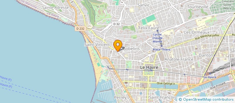 localisation de l'entreprise MADAME PAULINE BERTIN  LE HAVRE