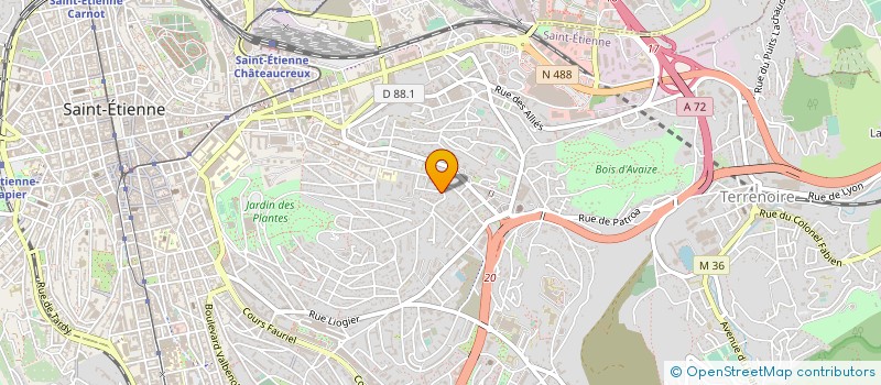 localisation de l'entreprise MADAME PAULINE BIRON  SAINT-ETIENNE