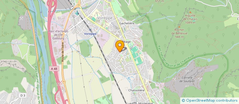 localisation de l'entreprise MADAME PAULINE BLANC à LA COTE-SAINT-ANDRE