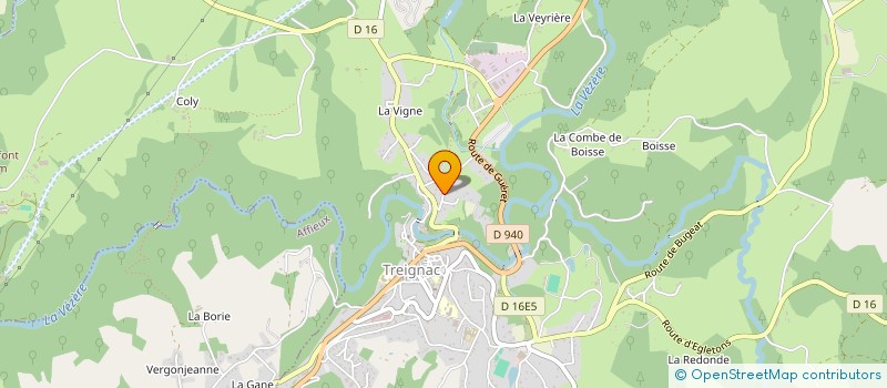 localisation de l'entreprise MADAME PAULINE BOIROT  TREIGNAC