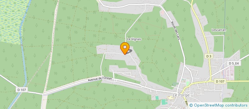 localisation de l'entreprise MADAME PAULINE BONNET  LE PORGE