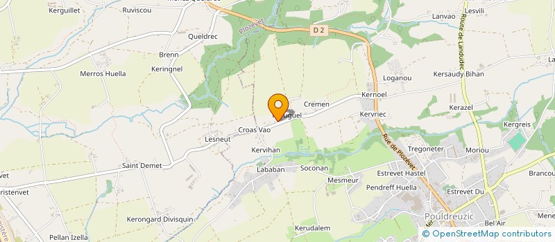 localisation de l'entreprise MADAME PAULINE BOSSER  POULDREUZIC