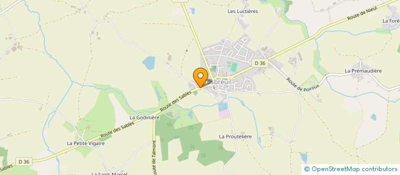 localisation de l'entreprise MADAME PAULINE BOUGUIER  GROSBREUIL