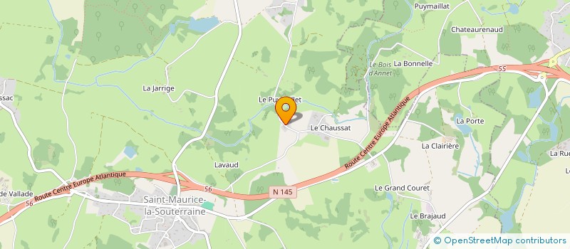 localisation de l'entreprise MADAME PAULINE BOURRAT  SAINT-MAURICE-LA-SOUTERRAINE