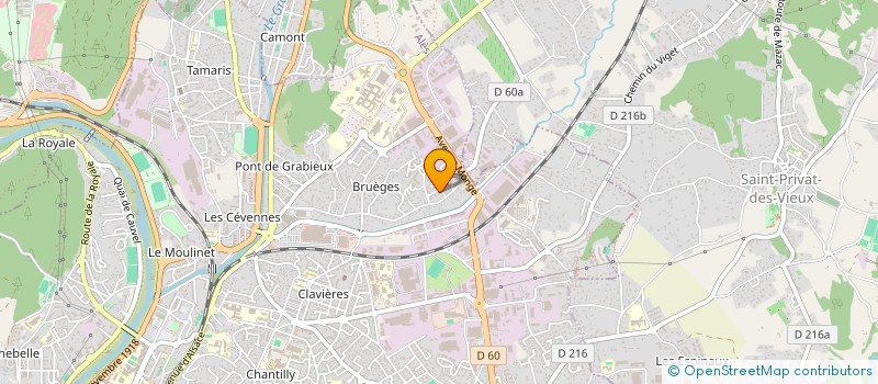 localisation de l'entreprise MADAME PAULINE BRES  ALES