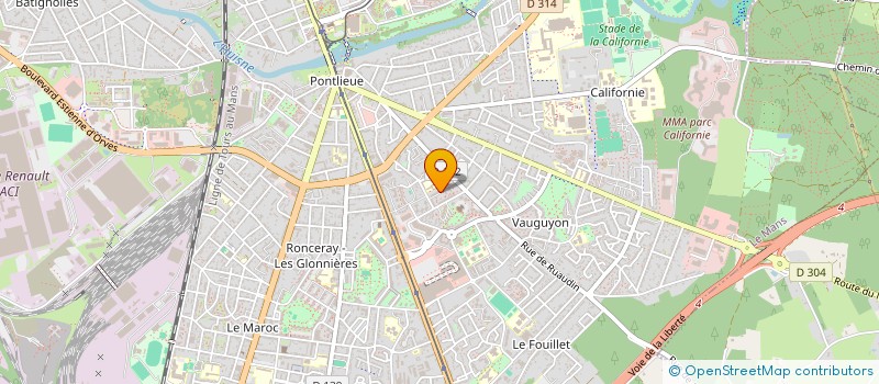 localisation de l'entreprise MADAME PAULINE BRETEAU  LE MANS