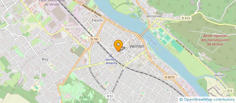 localisation de l'entreprise MADAME PAULINE BROSSEAU  VERNON