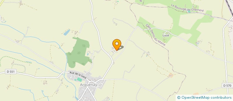 localisation de l'entreprise MADAME PAULINE BRUNEAU  ARQUENAY