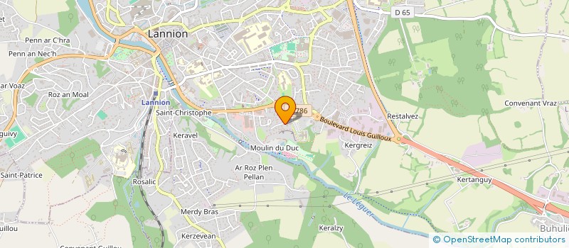 localisation de l'entreprise MADAME PAULINE CALVEZ  LANNION