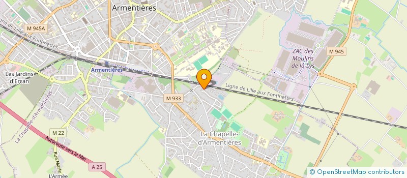 localisation de l'entreprise MADAME PAULINE CARTON  LA CHAPELLE-D'ARMENTIERES