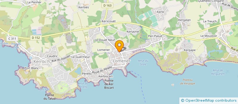 localisation de l'entreprise MADAME PAULINE CASSIOPE CORVISIER  PLOEMEUR