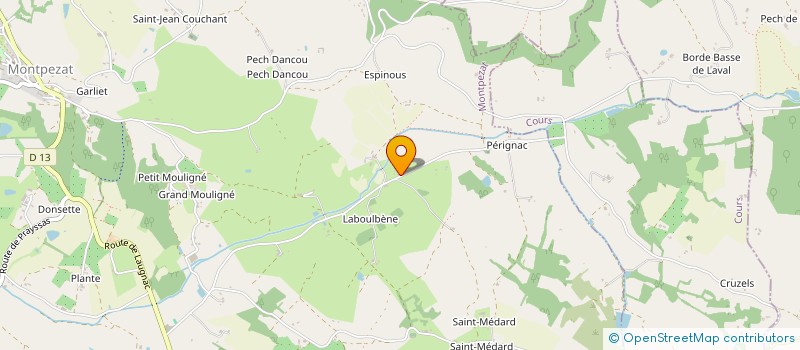 localisation de l'entreprise MADAME PAULINE CASTAGNIE  MONTPEZAT