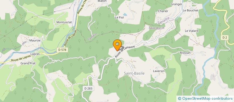 localisation de l'entreprise MADAME PAULINE CHALVET  SAINT-BASILE