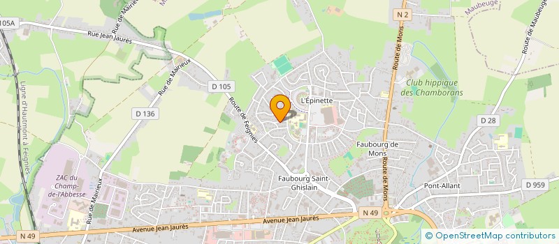 localisation de l'entreprise MADAME PAULINE CHARLES  MAUBEUGE