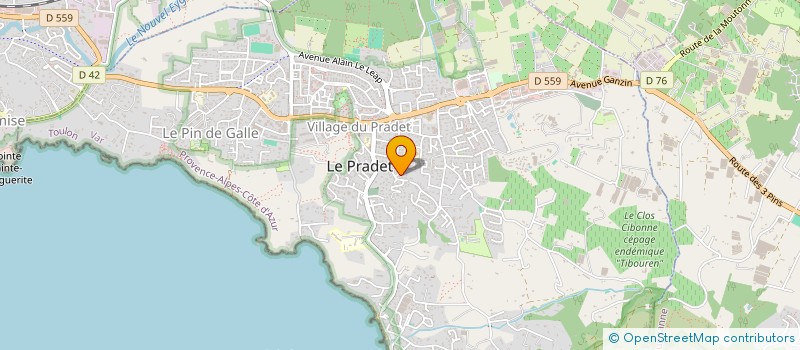 localisation de l'entreprise MADAME PAULINE CHARPENEL à LE PRADET