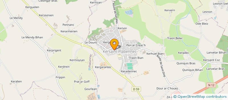 localisation de l'entreprise MADAME PAULINE CLOITRE  KERSAINT PLABENNEC