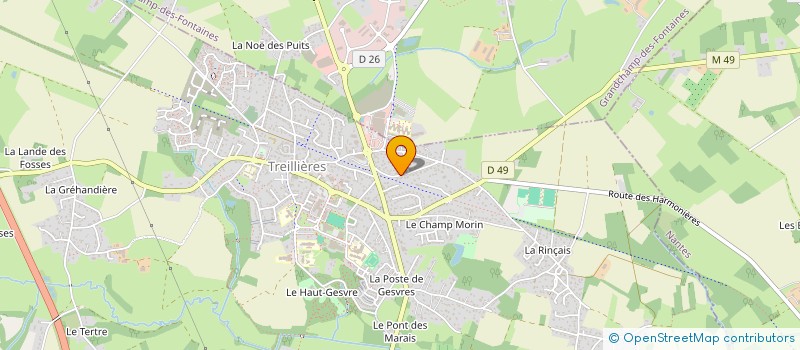 localisation de l'entreprise MADAME PAULINE COMBAUD  TREILLIERES