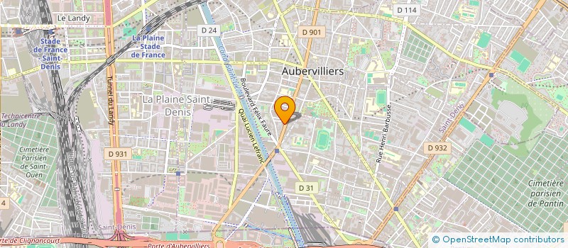 localisation de l'entreprise MADAME PAULINE CONFORTI  AUBERVILLIERS