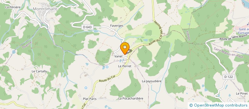 localisation de l'entreprise MADAME PAULINE CONSOL  MONTROMANT