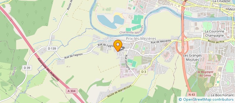 localisation de l'entreprise MADAME PAULINE COSENZA  PRIX-LES-MEZIERES