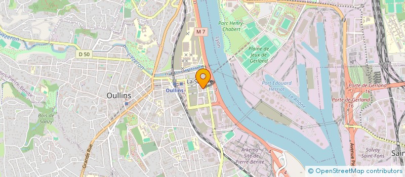 localisation de l'entreprise MADAME PAULINE COURREGES  OULLINS-PIERRE-BENITE