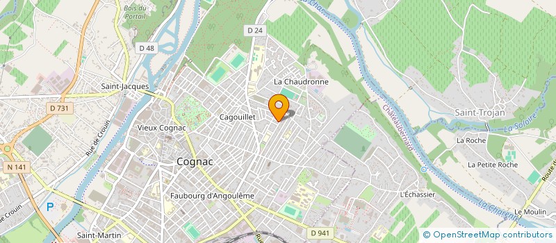 localisation de l'entreprise MADAME PAULINE DECOUTY à COGNAC