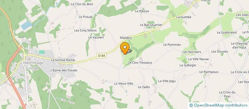 localisation de l'entreprise MADAME PAULINE DENEUX  PLUC-L'HERMITAGE