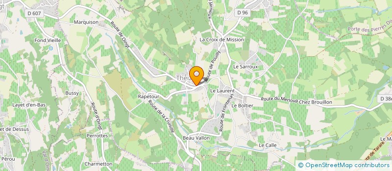 localisation de l'entreprise MADAME PAULINE DERMENGHEM  THEIZE